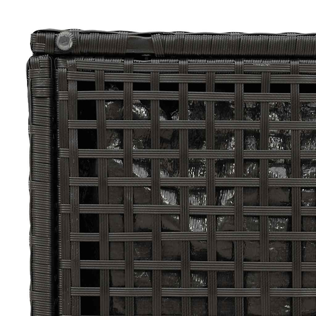 HKH Bancos de Jardim com Almofadas 2 Unid 40x40x43 Cm Vime Pe - Preto