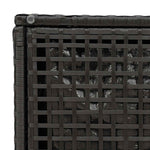 HKH Bancos de Jardim com Almofadas 2 Unid 40x40x43 Cm Vime Pe - Preto