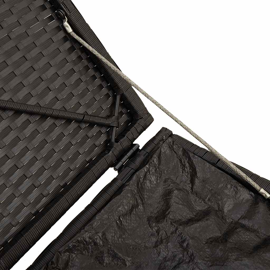 HKH Bancos de Jardim com Almofadas 2 Unid 40x40x43 Cm Vime Pe - Preto