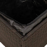HKH Bancos de jardín con cojines 2 Uds 40x40x43 Cm Ratán Pie Marrón - Marrón