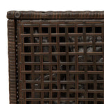 HKH Bancos de jardín con cojines 2 Uds 40x40x43 Cm Ratán Pie Marrón - Marrón