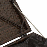 HKH Bancos de jardín con cojines 2 Uds 40x40x43 Cm Ratán Pie Marrón - Marrón