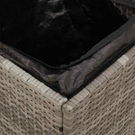 HKH Bancos Jardim com Almofadas 2 Unid 40x40x43 Cm Vime Pe - Cinzento