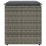 HKH Bancos Jardim com Almofadas 2 Unid 40x40x43 Cm Vime Pe - Cinzento