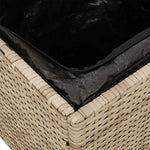 HKH Bancos de Jardim com Almofadas 2 Unid 40x40x43 Cm Vime Pe - Bege