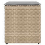 HKH Bancos de Jardim com Almofadas 2 Unid 40x40x43 Cm Vime Pe - Bege