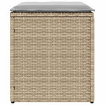HKH Bancos de Jardim com Almofadas 2 Unid 40x40x43 Cm Vime Pe - Bege