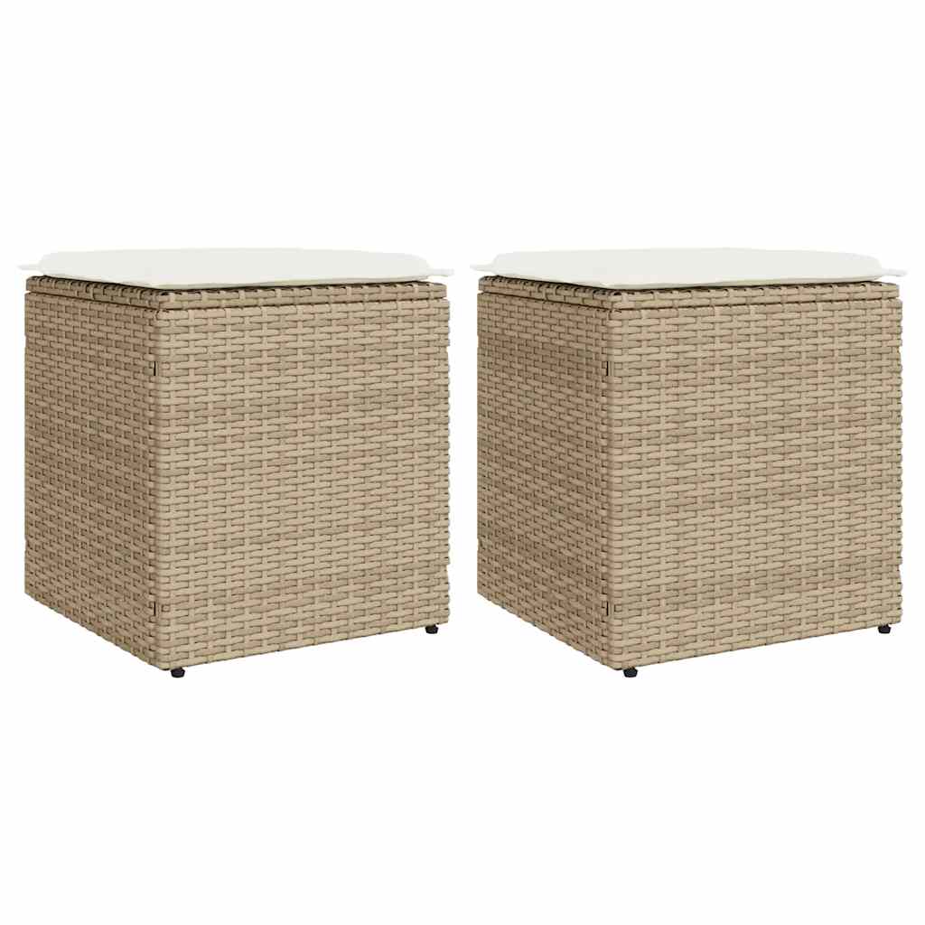 HKH 10 Pcs Conjunto Sofás de Jardim C/ Almofadões Vime Pe - Preto