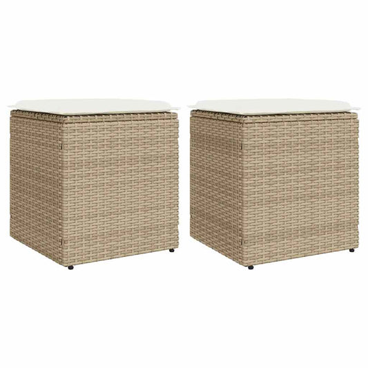 HKH 10 Pcs Conjunto Sofás de Jardim C/ Almofadões Vime Pe - Preto