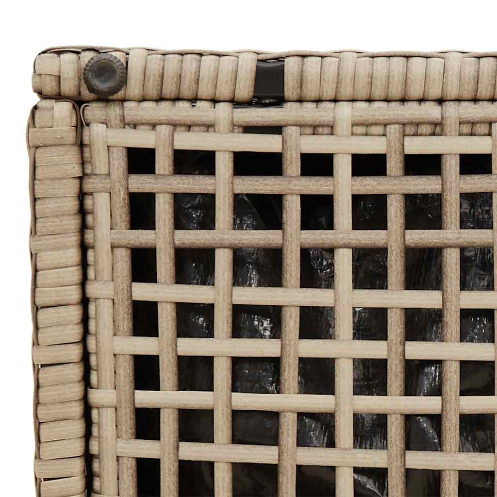 HKH 10 Piezas Conjunto de Sofás de Jardín con Cojines de Ratán Pe - Negro