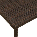 HKH Mesa de Centro de Jardim Retangular Vime Pe Castanho - Marrom