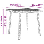 HKH 10 Pcs Conjunto Sofás de Jardim C/ Almofadões Vime Pe Cinzento - Cinzeto