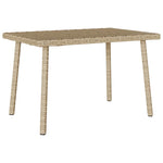 Mesa de Centro de Jardín Rectangular de Ratán HKH - Beige