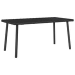 HKH Mesa de Centro de Jardim Retangular Vime Pe - Preto