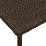 HKH Mesa de Centro de Jardim Retangular Vime Pe Castanho - Marrom