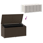 HKH 8 Pcs Conjunto de Sofás P/ Jardim com Almofadões Vime Pe - Bege