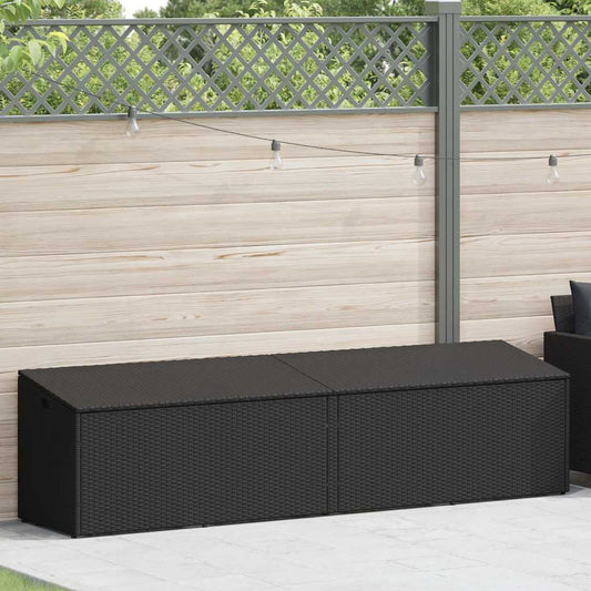 HKH Caixa De Arrumação Para Jardim Vime Pe - Preto