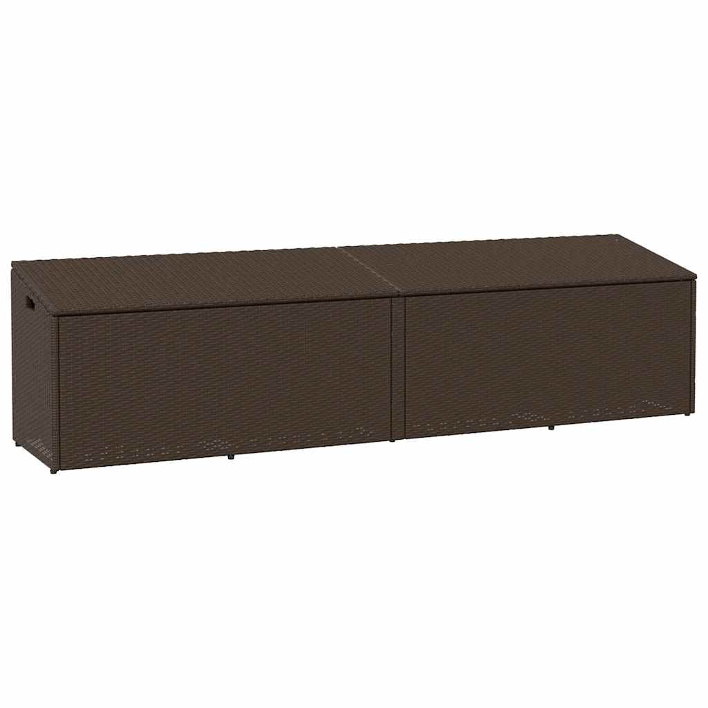 HKH Caja de Almacenamiento de Jardín Mimbre PE Marrón