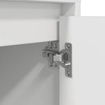 HKH Conjunto de 2 Mesas de Cabeceira com Luzes Led - Branco