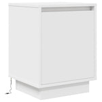 HKH Conjunto de 2 Mesas de Cabeceira com Luzes Led - Branco