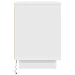 HKH Conjunto de 2 Mesas de Cabeceira com Luzes Led - Branco