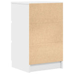 HKH Mesa de Cabeceira com 3 Gavetas - Branco