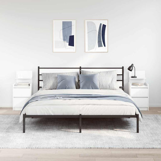HKH Mesas de Cabeceira com 2 Gavetas 2 Pcs - Branco