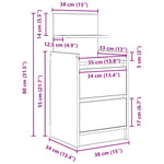 HKH Mesas de Cabeceira com 2 Gavetas 2 Pcs - Branco