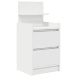HKH Mesas de Cabeceira com 2 Gavetas 2 Pcs - Branco