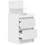 HKH Mesas de Cabeceira com 2 Gavetas 2 Pcs - Branco