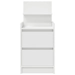 HKH Mesas de Cabeceira com 2 Gavetas 2 Pcs - Branco