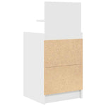HKH Mesas de Cabeceira com 2 Gavetas 2 Pcs - Branco