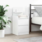 HKH Mesas de Cabeceira com 2 Gavetas 2 Pcs - Branco