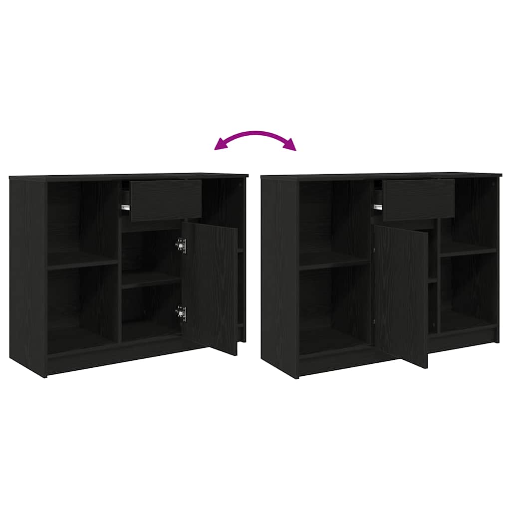 Aparador HKH en aglomerado de madera 101 x 35 x 76 cm - Roble Negro