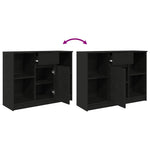 Aparador HKH en aglomerado de madera 101 x 35 x 76 cm - Roble Negro