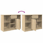Aparador HKH en derivados de madera 101 x 35 x 76 cm - Roble Sonoma