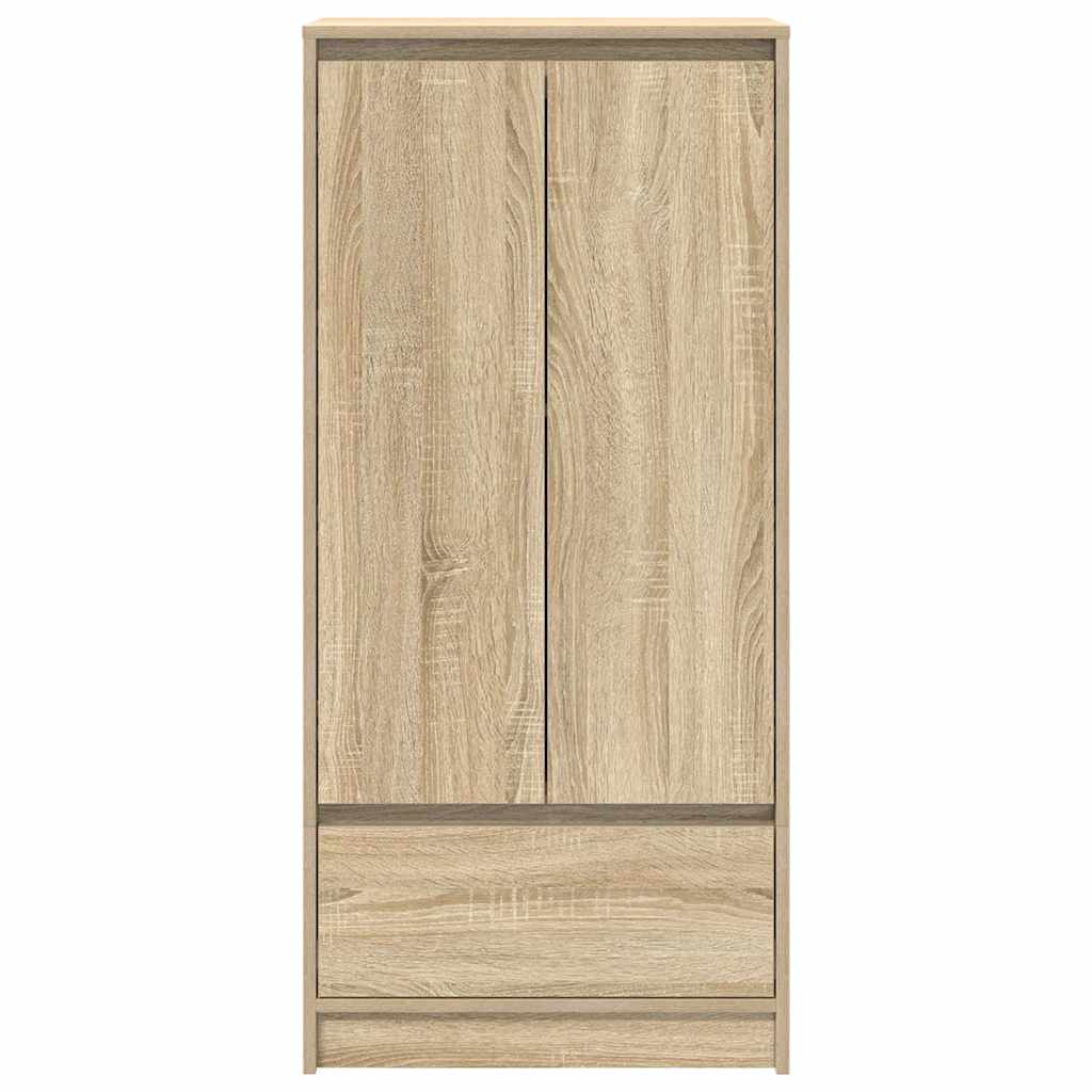 HKH Armario Alto de Madera con Cajón 55,5 X 34 X 119,5 Cm - Roble Sonoma
