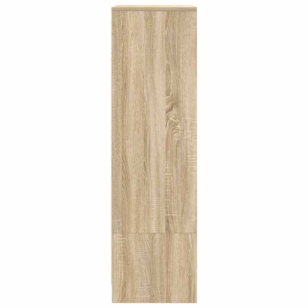HKH Armario Alto de Madera con Cajón 55,5 X 34 X 119,5 Cm - Roble Sonoma