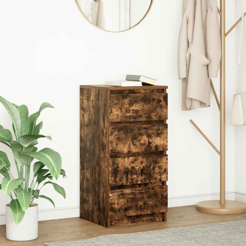 Aparador HKH en derivados de madera 37,5 x 35 x 76 cm - Roble ahumado