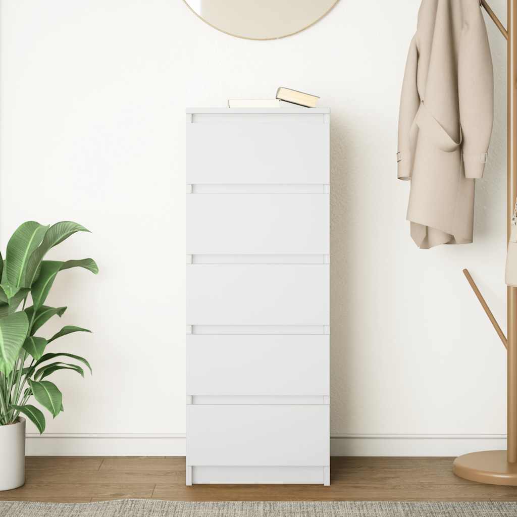 Aparador HKH en madera prensada con cajones 37,5 x 35 x 99 cm - Blanco