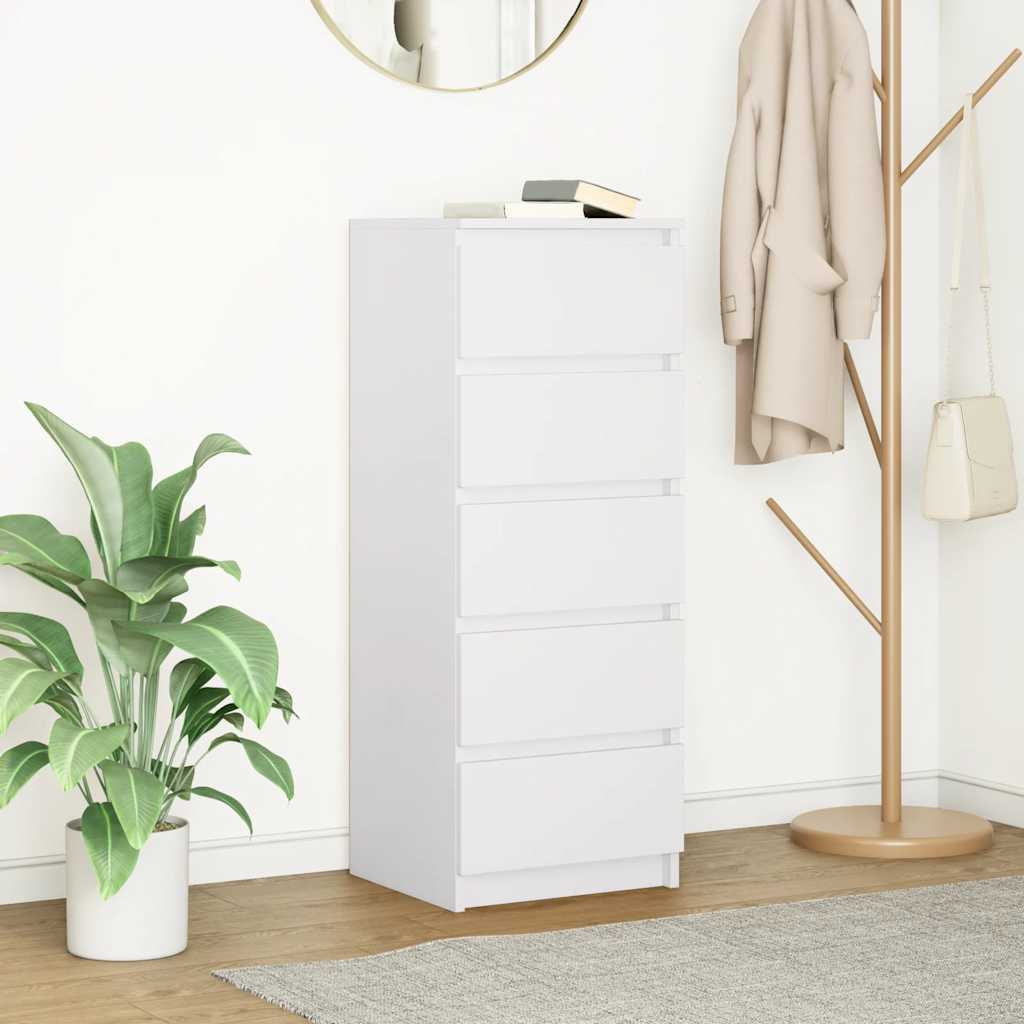 Aparador HKH en madera prensada con cajones 37,5 x 35 x 99 cm - Blanco