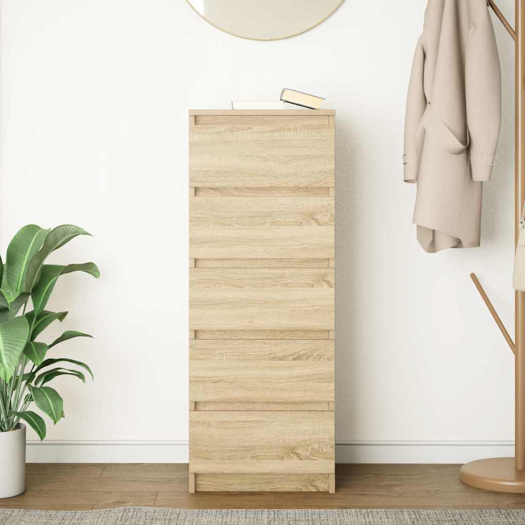 Aparador HKH en derivados de madera con cajones derivados de madera 37,5 x 35 x 99 cm - Roble Sonoma