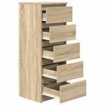 Aparador HKH en derivados de madera con cajones derivados de madera 37,5 x 35 x 99 cm - Roble Sonoma
