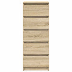 Aparador HKH en derivados de madera con cajones derivados de madera 37,5 x 35 x 99 cm - Roble Sonoma