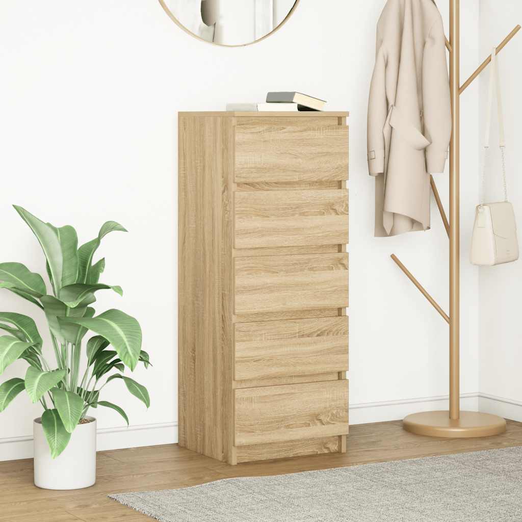 Aparador HKH en derivados de madera con cajones derivados de madera 37,5 x 35 x 99 cm - Roble Sonoma