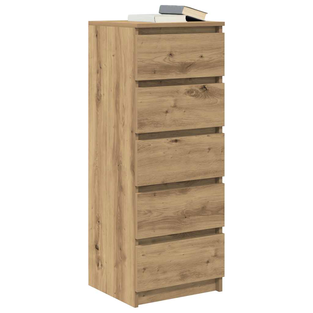 Aparador HKH en derivados de Madera con Cajones derivados de Madera 37,5 X 35 X 99 Cm - Roble Artesano