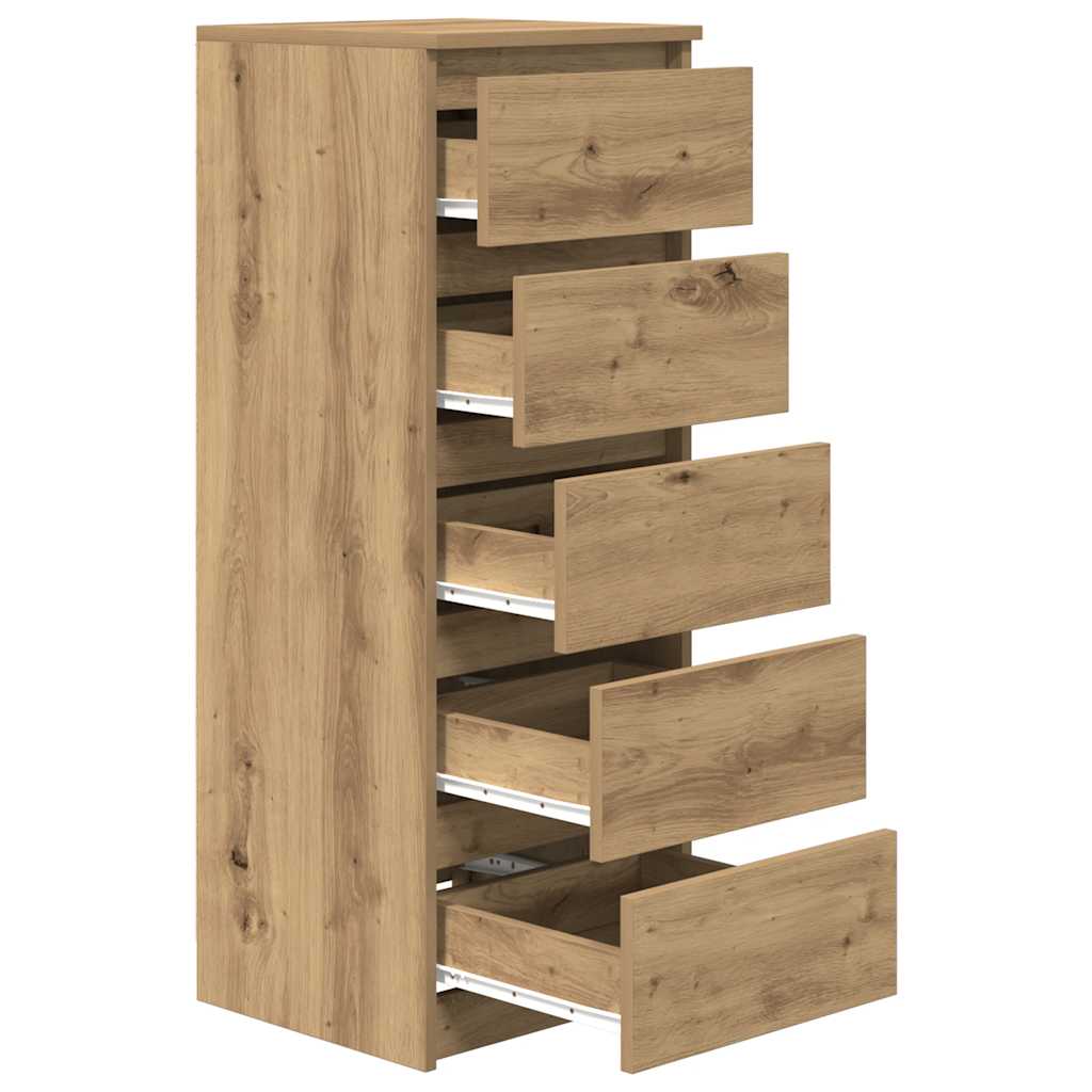 Aparador HKH en derivados de Madera con Cajones derivados de Madera 37,5 X 35 X 99 Cm - Roble Artesano