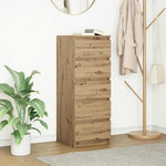 Aparador HKH en derivados de Madera con Cajones derivados de Madera 37,5 X 35 X 99 Cm - Roble Artesano