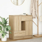 Aparador HKH en derivados de Madera con Cajones y Puertas 41 X 28,5 X 17 Cm - Roble Sonoma