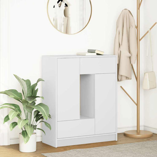 HKH Aparador de madera 43,5 x 23,5 x 17 cm - Blanco